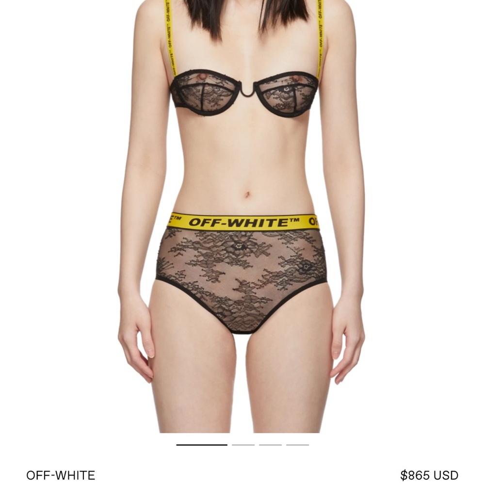 Off-White Lace Lingerie Set